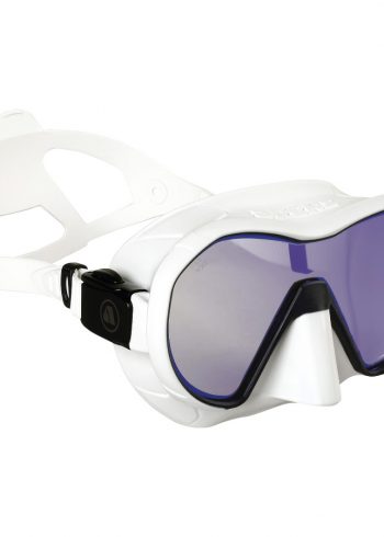 Apeks VX1 Mask in white with UV lens from the side