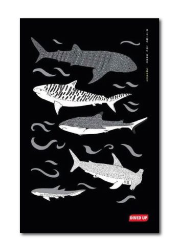 Divers log book with shark design