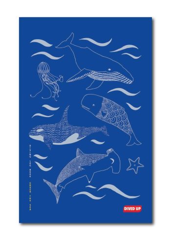 Divers log book with under the sea design