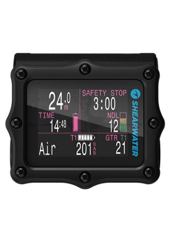 Shearwater Perdix 2 Ti Black dive computer display