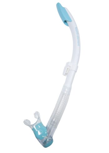 Fourth Element Splash Snorkel is aqua and white