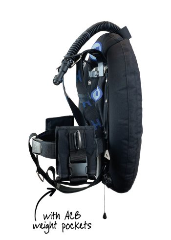 Halcyon Eclipse Wing with ACB weight pockets from the side