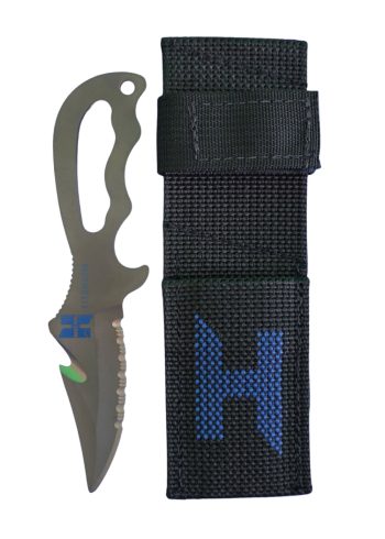 Halcyon Explorer Knife beside its sheath