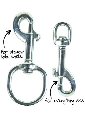 Stainless steel bolt snaps