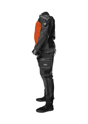 Santi ELite+ Drysuit in orange from the side